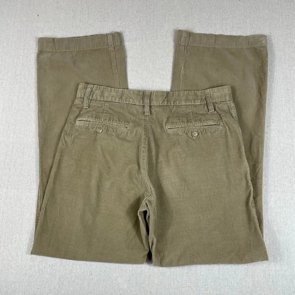 🔥Banana Republic Corduroy Khaki Baggy Wide Leg Pants Mens 31/30 Y2K Classic